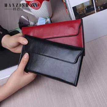 

New Style Long Women's Wallet Magnetic Snap Simple Business Carrying Wallet