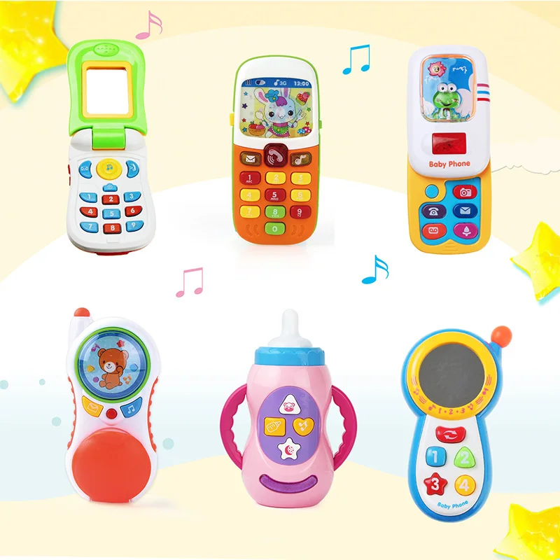Smart-Phone-Toys Cell-Phone Sound Baby Kids Musical Educational with Flash-Light Flash-Light