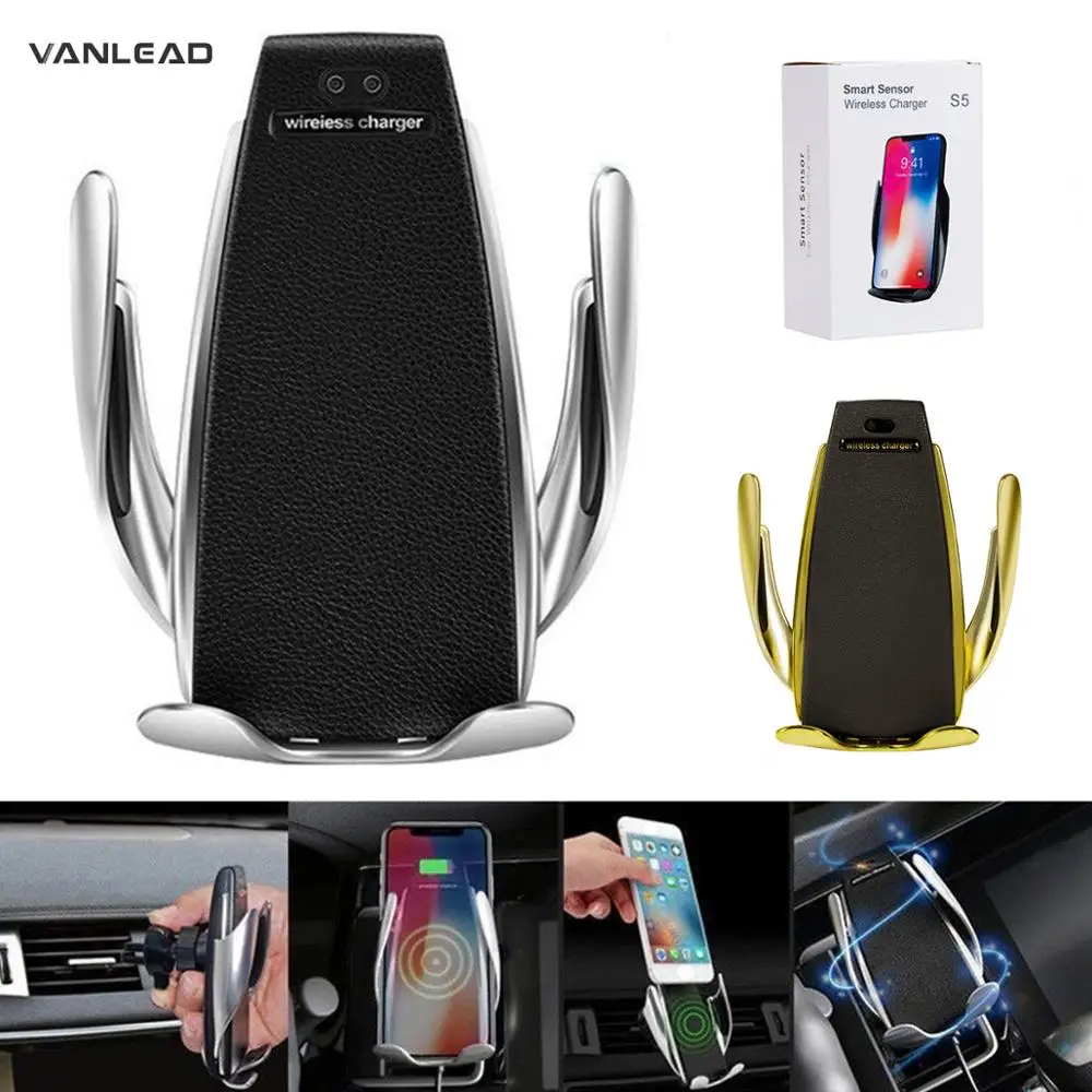 

Wireless Car Charger Fast Charging Mobile Phone Holder Automatic Clamping Bracket Intelligent Ventilation Port For X Apple Plus