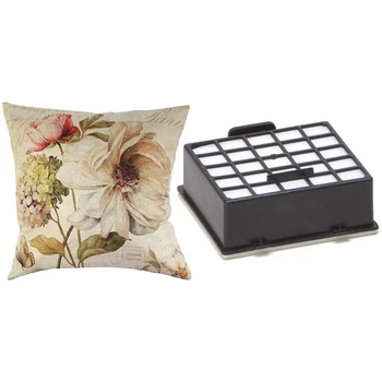 

1x Floral/Flower Flax Decorative Throw Pillow Case & 2 Pieces - HEPA Filter Suitable for / Siemens 00572234