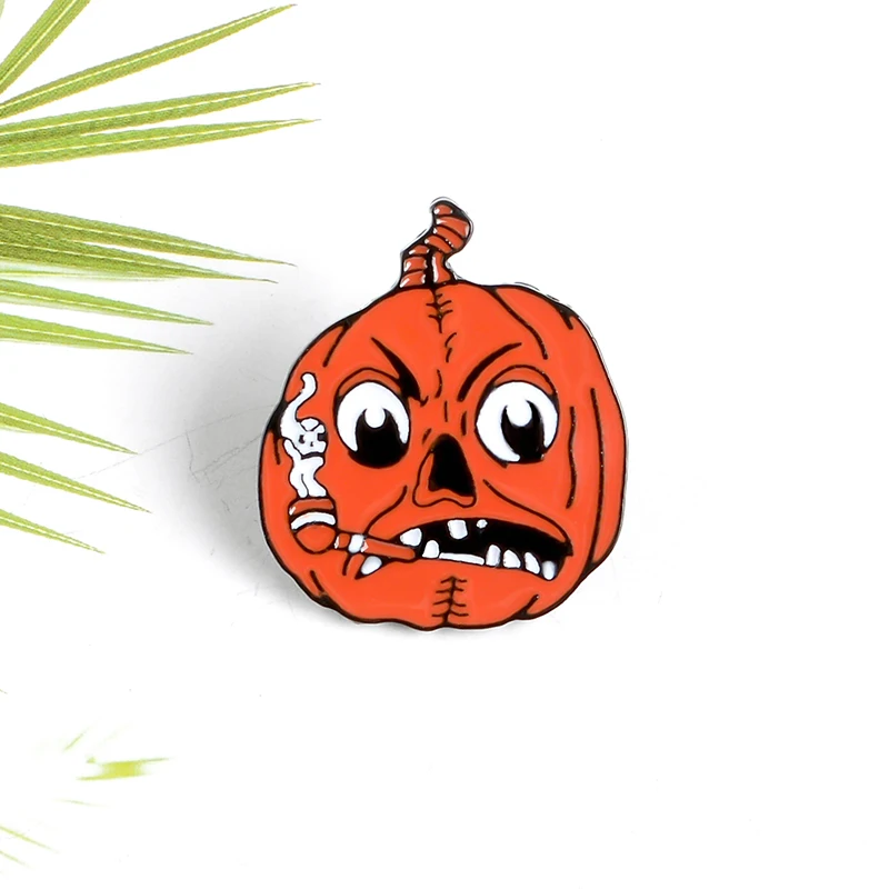 Злой мистер Тыква эмали штырь значок Хэллоуина для тыквенный брошь значки на