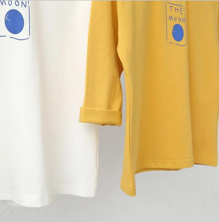 Новая футболка для мальчиков и девочек, весенний хлопковый модный топ для девочек 1-7 лет