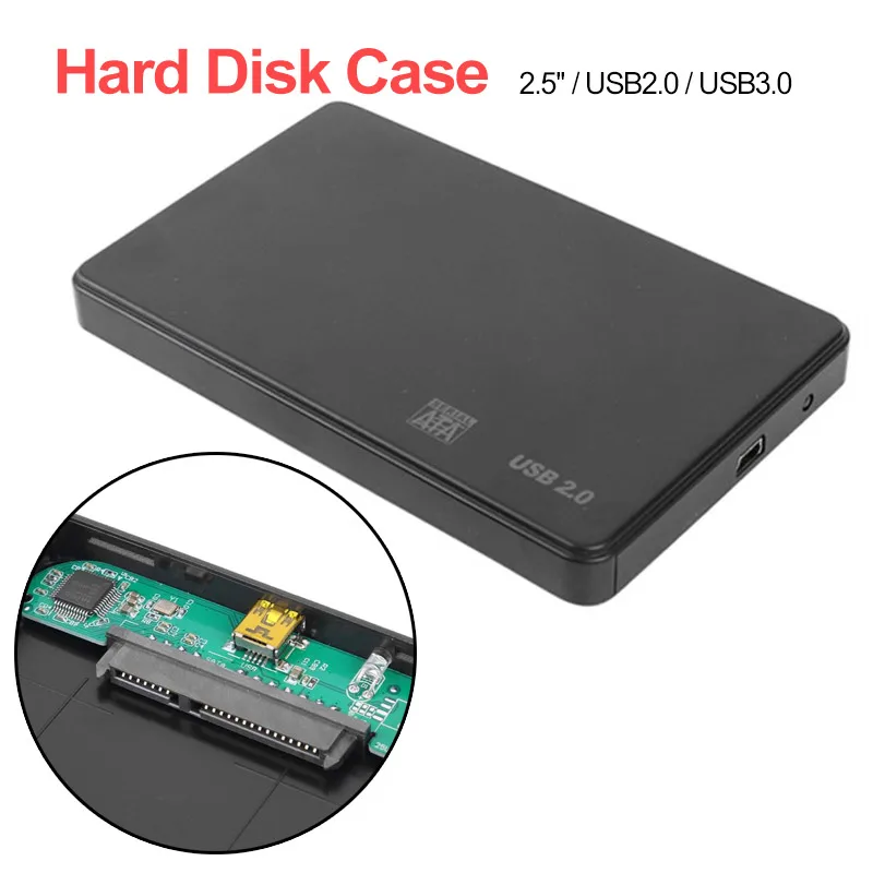

Hard Disk Case 2.5 Inch USB 3.0 SATA 3.0 SSD HDD Enclosure Plug and Play Supports 3TB Transmission UASP Protocol Hard Drive Case
