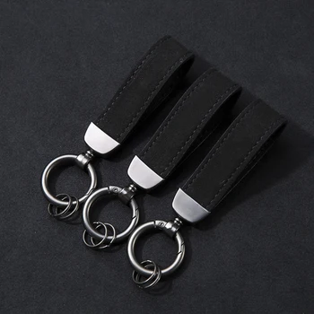 

Car alloy suede Keychain key rings For Audi Mercedes benz sline amg styling business Car Emblem Badges key ring Pendant