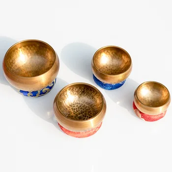 

Tibetan Meditation Singing Bowl Nepalese Buddhist Tibetan Chanting Yoga Bowl Buddhist Sound Therapy Bowl Copper Religion Carft