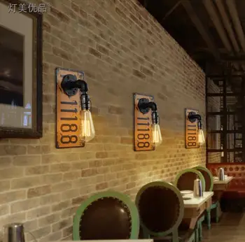 

HAIXIANG License Model Wall Lamp Vintage Industrial Lighting Hallway Bar Wall Sconce Wall Fixtures Bracket Lamp