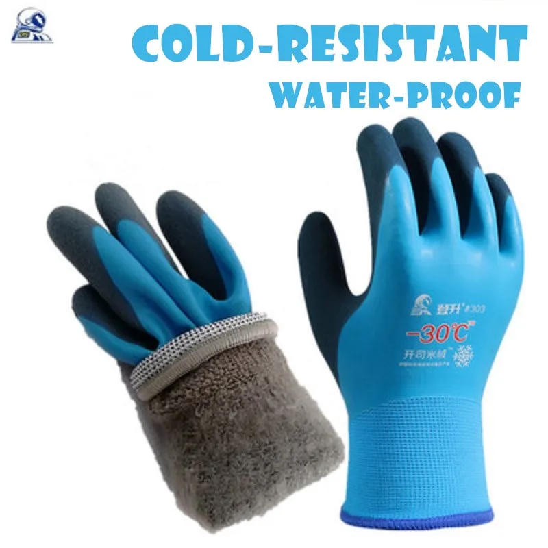 Térmica guantes de trabajo resistente al frío de-30 grados de almacenamiento en frío de pesca ropa Unisex a prueba de viento baja temperatura deporte al aire libre