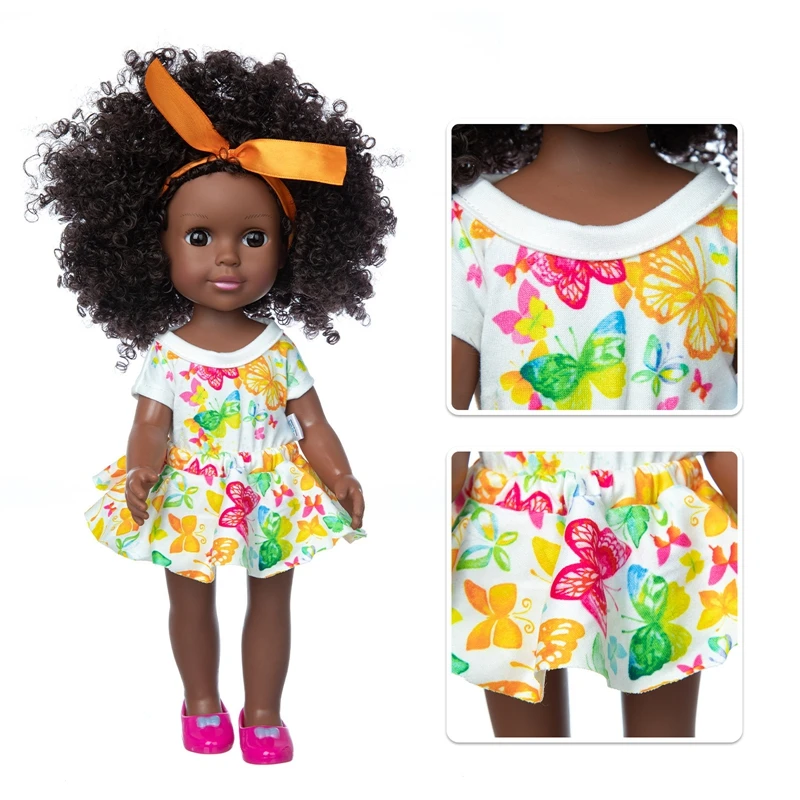 

Куклы поп с бабочкой костюм Африканский силиконовый реборн виниловый 35 см 14 дюймов для девушек poupee boneca детская мягкая игрушка для девочек