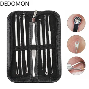 

4/7/8PCS Acne Blackhead Remover Skin Care Sets Comedone Skin Tag Blemish Pimple Remover Tool Pore Cleanser Needles Women Beauty