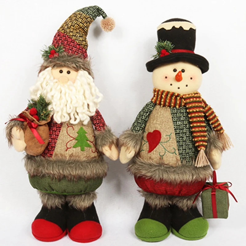 Christmas Supplies New Year Christmas Decorations for Home Creative Standing Snowman Doll Desktop Window Decoration