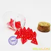 Bescon Mini Transparent Red D4 Dice 30pcs Healing Potion Bottle, 30pcs Roleplaying Mini Red Gem D4 Dice Healing Potion Pack 4