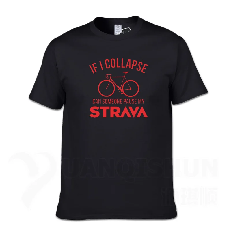 Black 3 Забавные в том случае, если я крах может кто-то приостановить свою Strava футболки Для мужчин Аэробные футболка "Велоспорт" горным велосипедистом, футболка Mtb футболка с изображением велосипеда рубашка - Цвет: Black 3