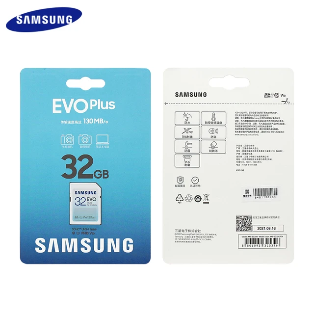 Samsung EVO Plus SD Card For Creators 128GB 256GB U3 V30 Transfer Speed up to 130 MB/S Class 10 32GB 64GB U1 V10 Memory Card 6