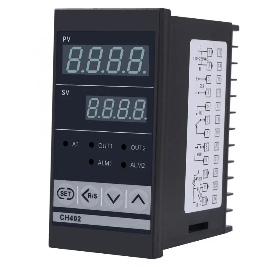 Контроллер температуры CH402 AC85-264V высокоумный PID контроллер температуры Термостат реле TC/RTD