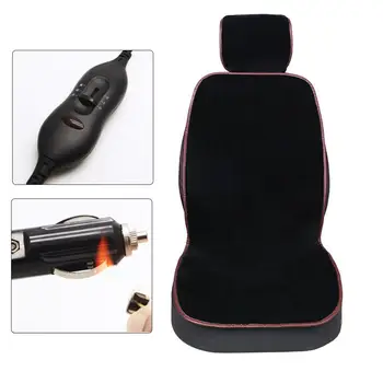 

12V Car Heated Seat Cushion General Seat Heating Pad Soft Velour Cover With Warm Adjustment Function Heated Seat Cushion