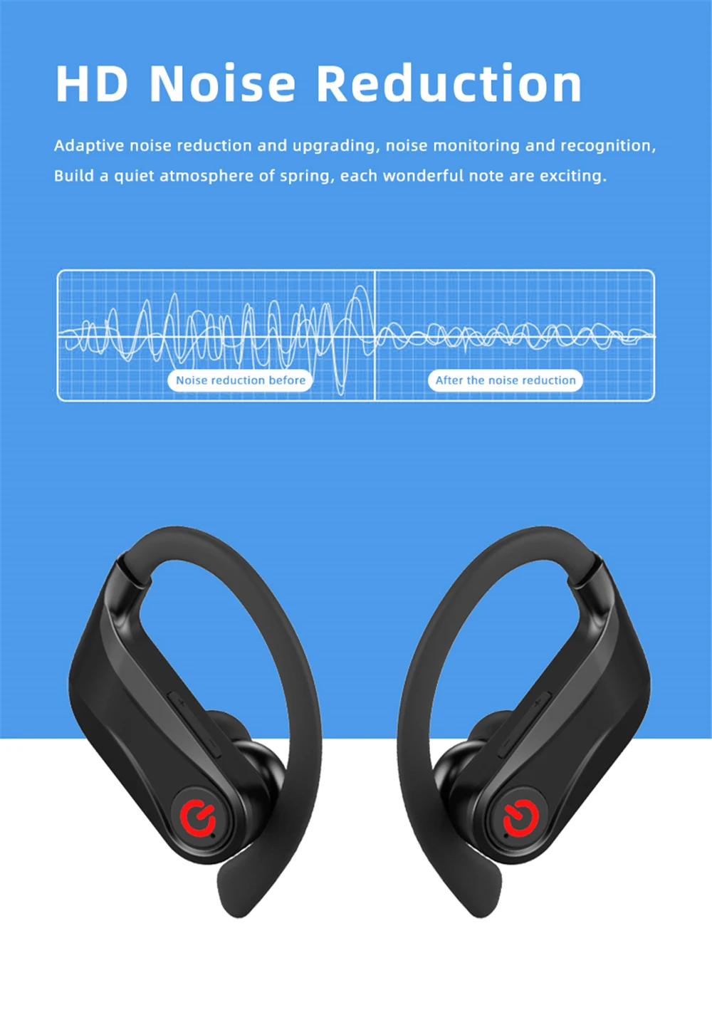 TWS Bluetooth 5,0 наушники 9D стерео звук с микрофоном ушной крючок беспроводные наушники светодиодный дисплей гарнитура с зарядным чехлом для телефона