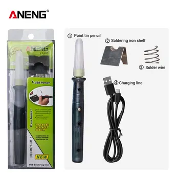 

New ANENG LT002 5V 8W Mini Portable USB Electric Powered Soldering Iron Pen/Tip Touch Switch Adjustable Soldering Iron Tools