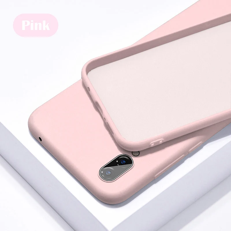Pink Мягкий жидкий силиконовый чехол для Xiaomi mi 9T Pro mi 9 SE 8 9 Lite A2 A3 6X Тонкий чехол красный mi Note 7 8 Pro 7A 8A красный mi K20 Pro Чехол - Цвет: Pink