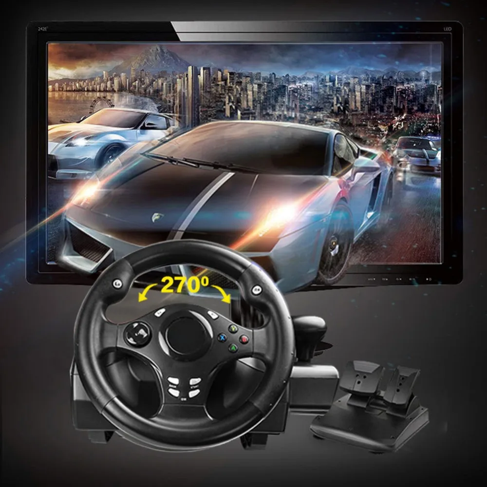7 в 1 270 градусов гоночный руль для PS4/PS3/PC/XBOX-ONE/XBOX-360/переключатель/Android Игровой руль реалистичный тормозной дроссель