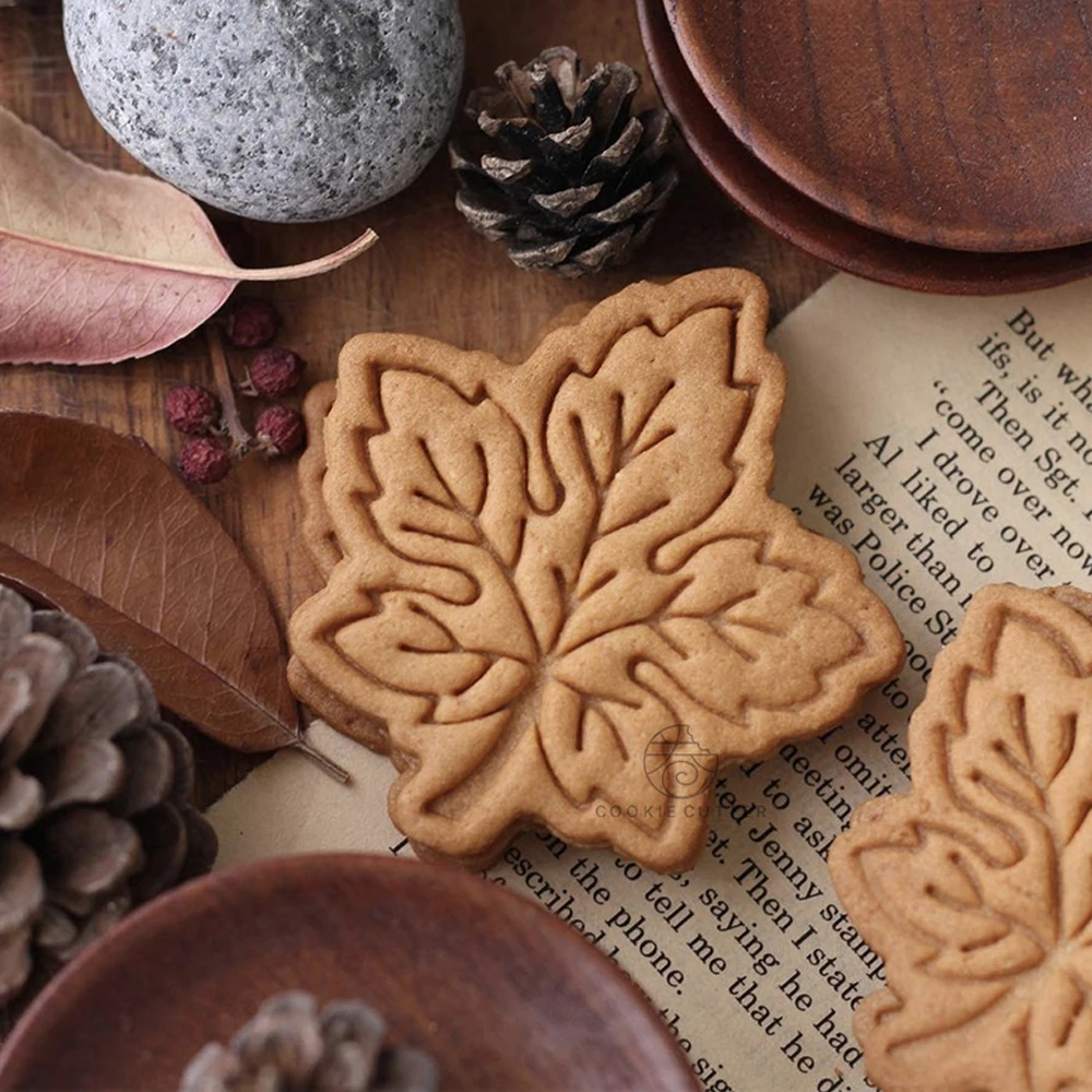 Maple Leaf Biscuit Mold Handpressed Cookie Cutting Diy Plastic Press