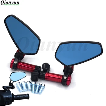 

Universal CNC motorcycle rearview mirror blue anti-glare convex mirror For Yamaha FZ6 FAZER FZ6R FZ8 MT-07/FZ-07 FZ-09/MT-09/SR