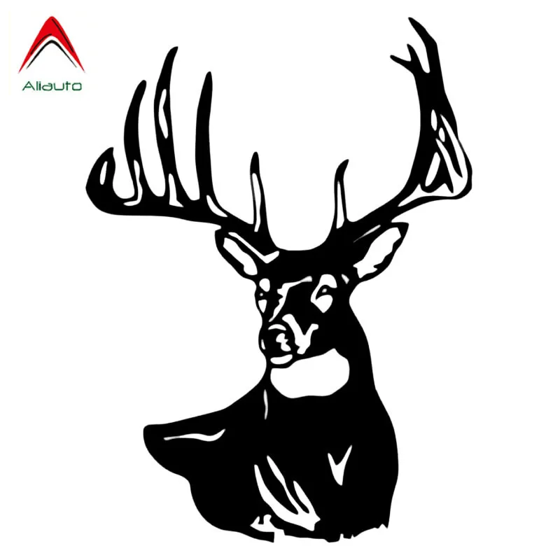

Aliauto Personality Creative Car Sticker Deer Buck Skull Head Hunting Vinyl Waterproof Sunscreen Decal Black/Silver,11cm*15cm
