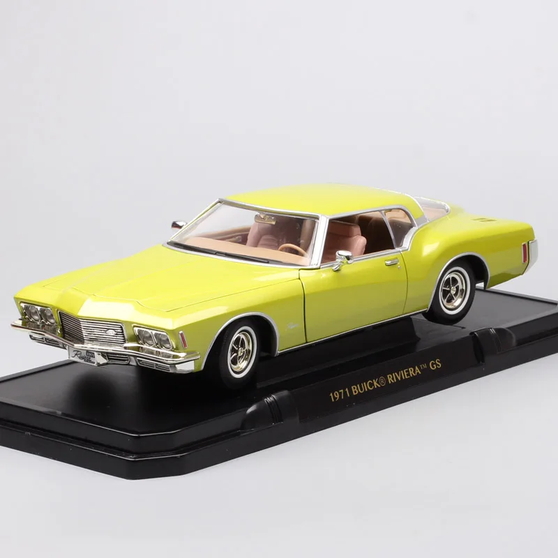 1/18 большой масштаб Роскошная классика 1971 Buick Riviera GS super boattail литые автомобили модели Детские Авто Машинки Игрушки коллекционные для мальчиков