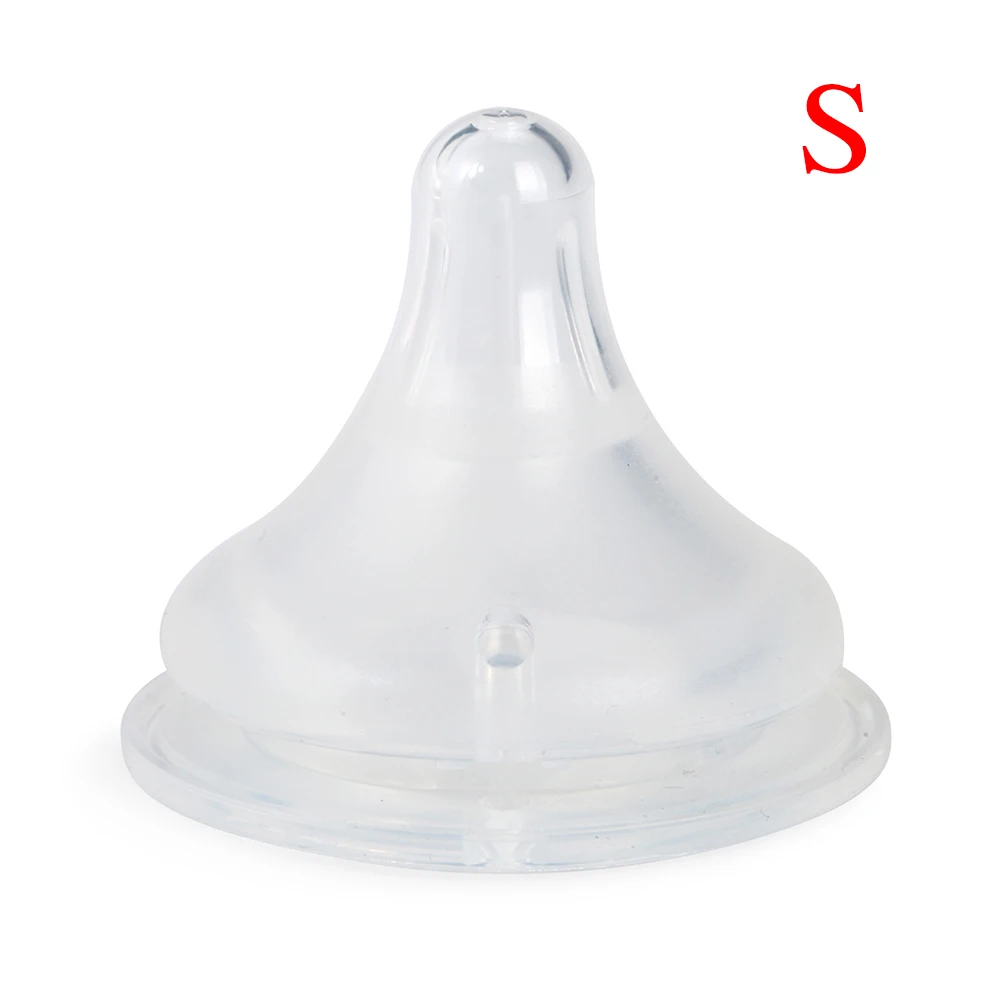 Baby Newborns Soft Safety Liquid Silicone Pacifier Nipple Natural Flexible Replacement Accessories Wide Mouth Milk Bott