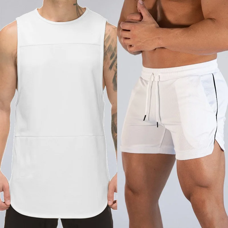 Fashion Casual Gym Clothing Bodybuilding Workout Mesh Tank Top Men Musculation Fitness Singlets Sleeveless Vest Muscle Shirt Men