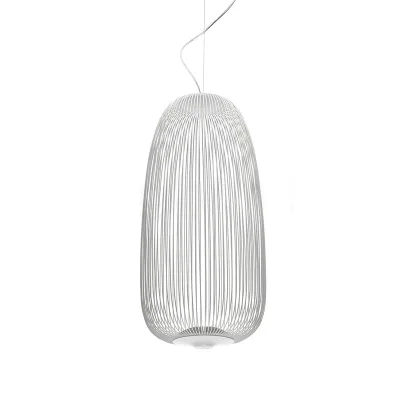 Постмодерн Nordic Birdcageg Foscarini спиц 1/2 подвесной светильник светодиодный Индивидуальные Дизайнерские Спальня Ресторан Бар Обеденная кафе - Цвет корпуса: Spokes 1 White