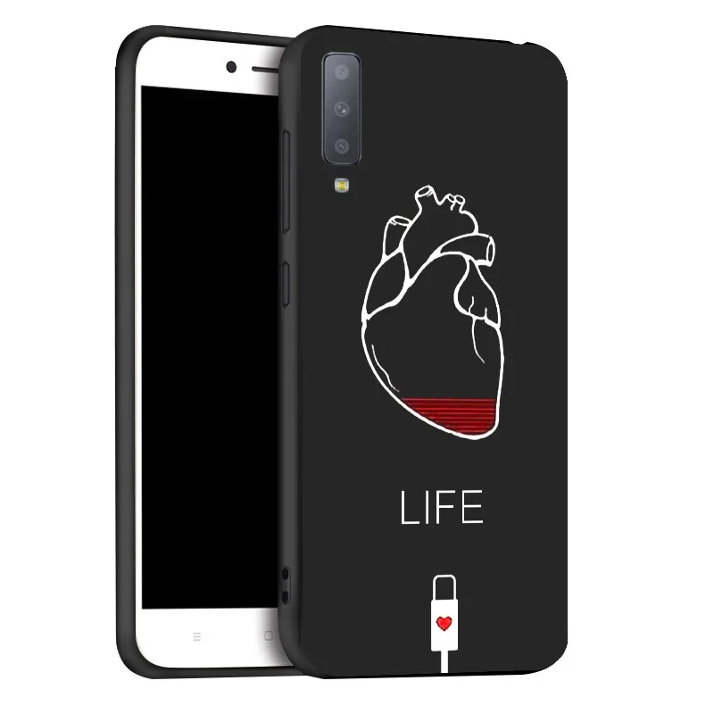 x075 Чехол для samsung A6, A8 Plus, A7, A9, чехол, мягкий, 3D, мультяшный, силиконовый, черный, окрашенный, чехол для телефона, для samsung Galaxy A5, бампер - Цвет: x075