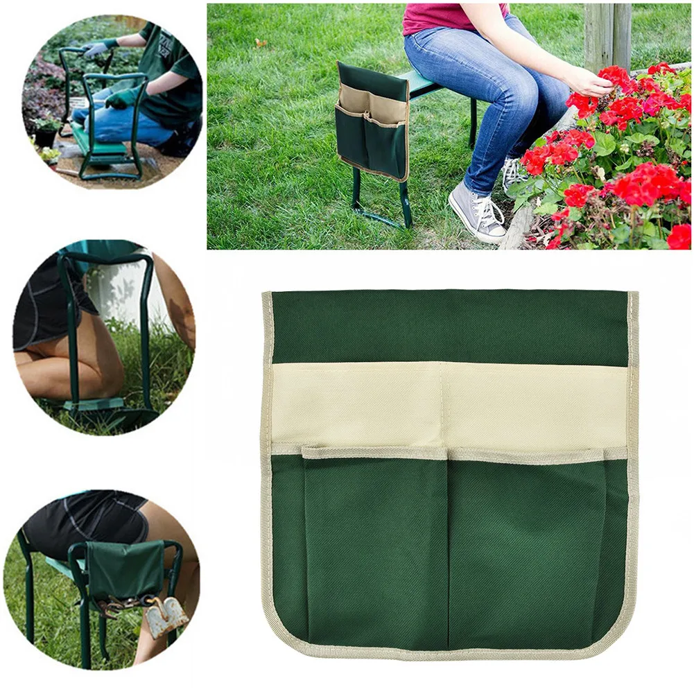 Portable Tool Bag Garden Kneeler Storage Pouch For Kneeling Chair Multi Pocket Toolkit Can Easily Attach To The Garden Kneeler hyper tough tool bag