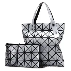 Женская сумка оптом 2018 новая стильная женская сумка ромб комплект сумочки из двух предметов сумка на плечо Складная Гибкая Лазерная разная
