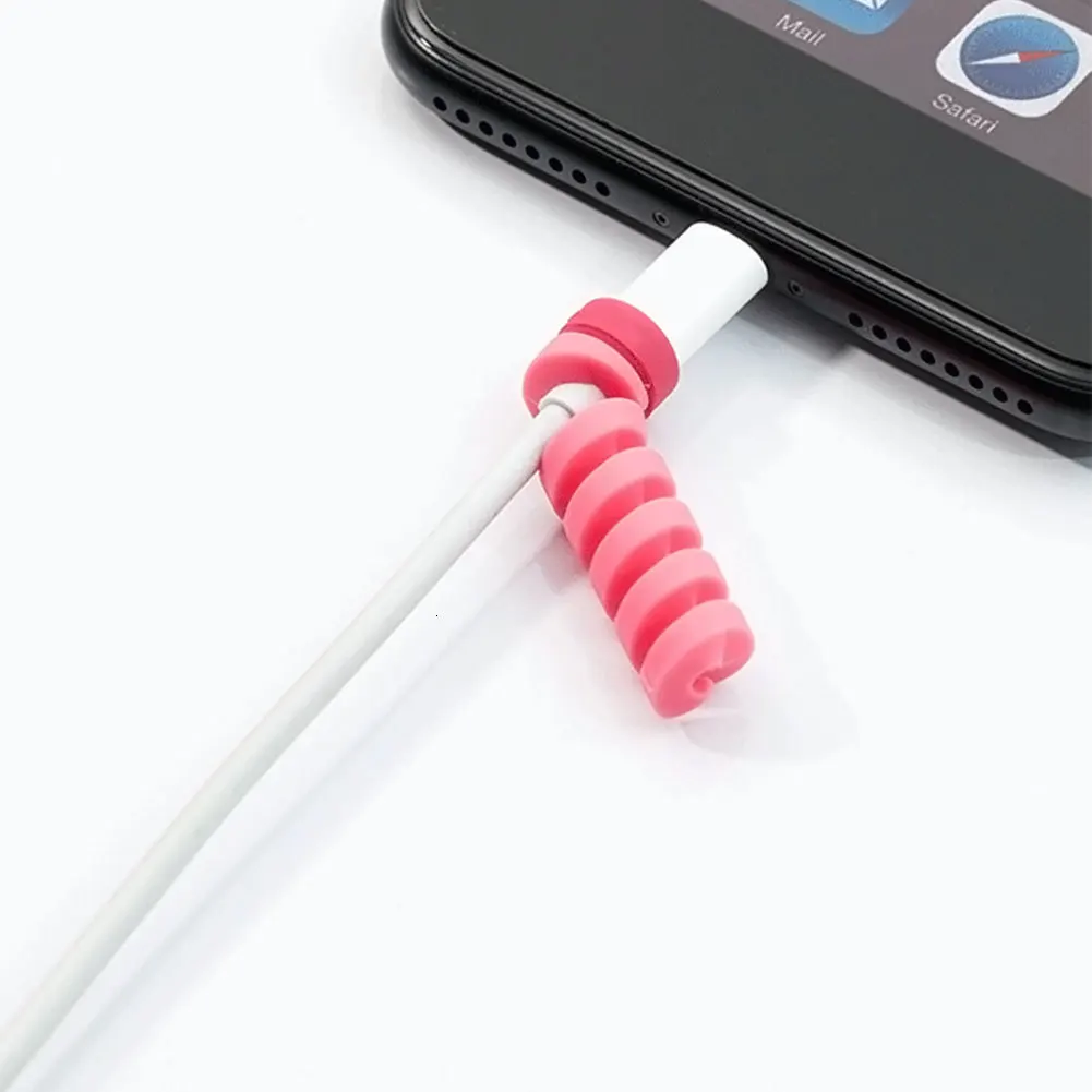 10pcs Charging Cable Protector Saver Cover For Apple iPhone USB Charger Cable Cord Adorable Protective Sleeve For Phones Cable