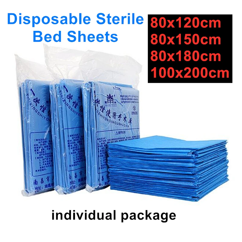 10pcs disposable bed sheets waterproof non woven fabrics blue massage facial spa tattoo sterile bed cover anti oil pigment sheet Waterproof Massage Table Covers Tattoo Bed Sheets Sterile Blue SPA Hotel Bed Cover Anti Oil Pigment Individual Package 10 Sheets