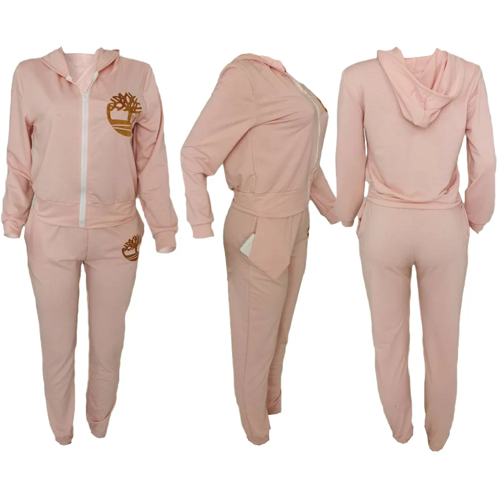Plus Size 2 TWO PIECE SET Women Clothing Joggers Top+ Pants Tracksuit Track Suits Embroidered Sweatsuits Jogging Femme Outfits