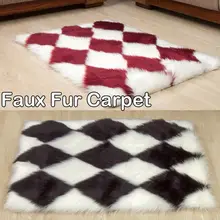 60*60 см Искусственный мех овчина ковер мягкая шерсть современный коврик прикроватная подушка для пола плюшевая подушка для дивана гостиная спальня