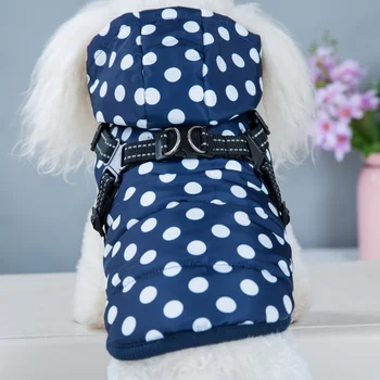 

Pet Coat Winter Skiing Jacket Puppy Outdoor Walking Chest Strap Dog Cloth Vest NEW