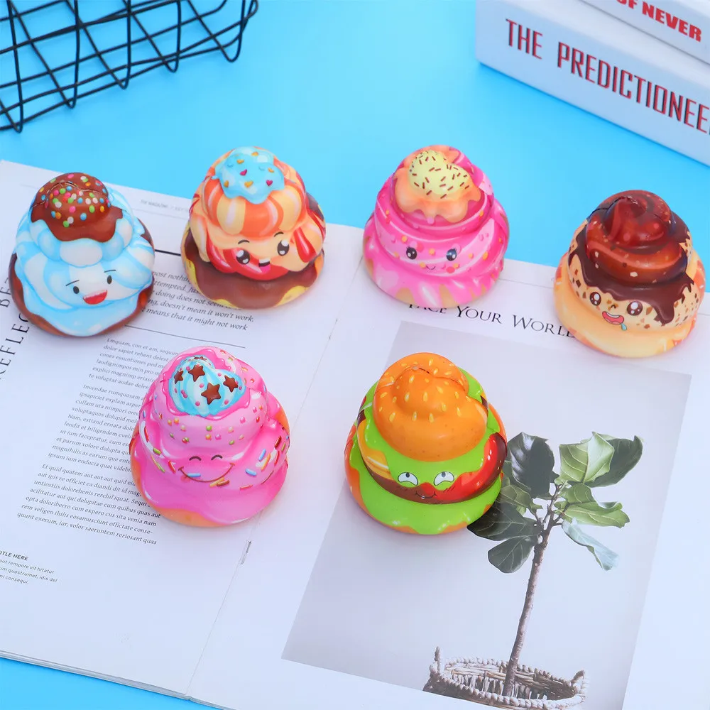 Squishies Kawaii крем торт Poo супер медленно поднимающийся крем ароматический снятие стресса забавная игрушка в подарок дропшиппинг GK1121