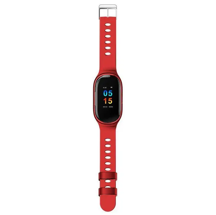 Kuulee M1 Смарт-часы с браслетом и Беспроводной Bluetooth 5,0 гарнитура 2-в-1 спортивный смарт-браслет невидимой магнитной Зарядки наушники - Цвет: red