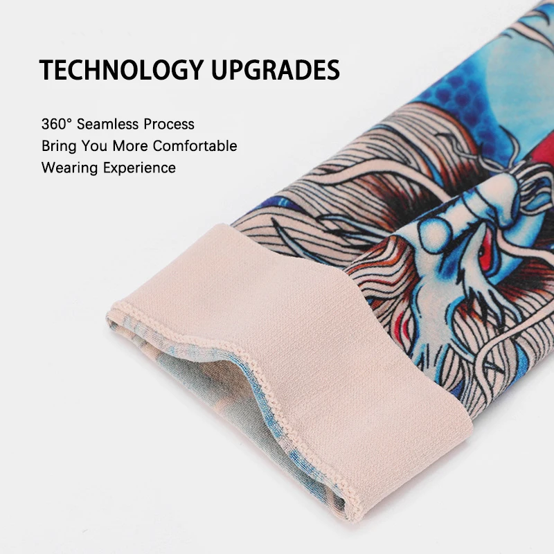 Ice Silk Summer Sun-proof Tattoo Sleeves - Cool, Personalized, Elastic Arm Gloves