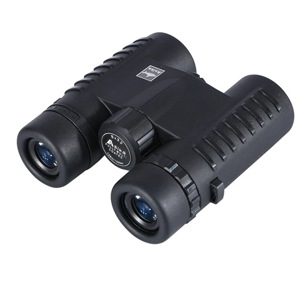 Подлинная asika 8X32 бинокль телескопы профессиональное Оптическое стекло Bak4 призма Высокая Мощность широкий угол HD компактный телефон камера клип