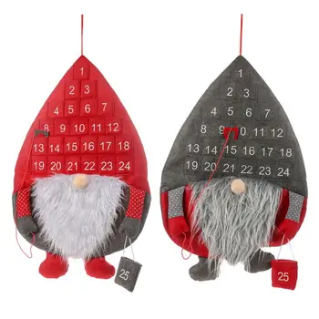 

Christmas Advent Countdown Calendar Swedish Gnome Santa Xmas Tree Decoration M68E