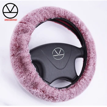 

COVERS Universal Faux Rabbit Fur Steering Wheel Cover, Cute Warm Plush Steering Wheels Cover, Faux Fur Steering Cover FFWC02
