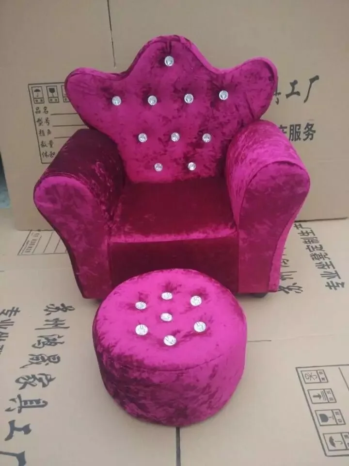 Children's Sofa Lovely Crown Baby Sofa Environmental Belt Stool Mini Princess Sofa Baby Seat