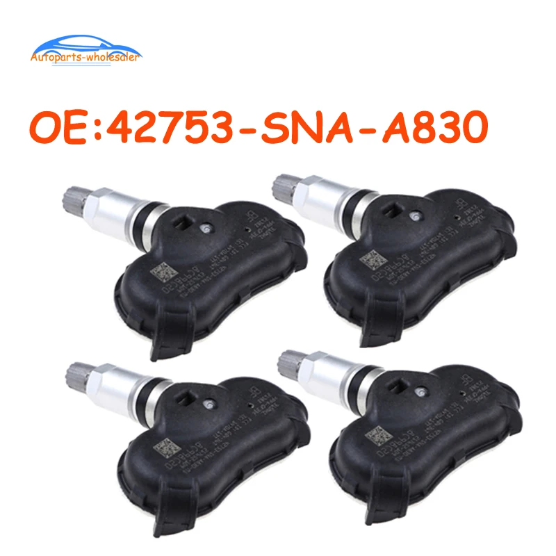 4 pcs/lot Car For Honda CRZ Insight Odyssey Element Civic TPMS Tire Pressure Sensor 42753-SNA-A830 42753SNAA830 42753SNAA830M1 car security alarm