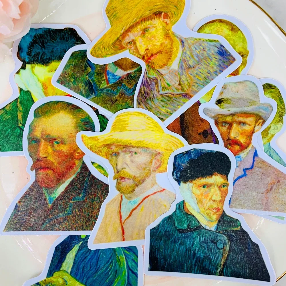 10 pcsVan Gogh наклейки для детей Домашние книги наклейки декоративные Скрапбукинг DIY чемодан для скейтборда наклейка на мобильный телефон