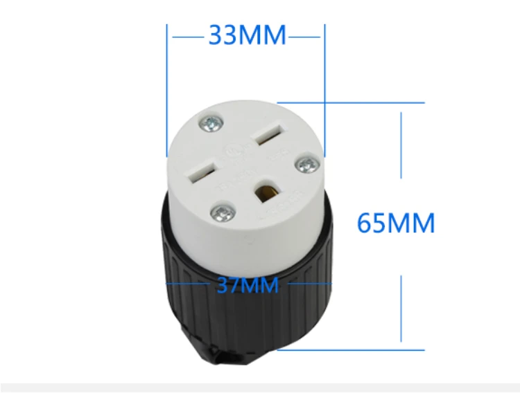 NEMA 6-15R 15A/250 В саморегулирующийся разъем, американский стандарт промышленный гнездовой разъем, Американский промышленный саморегулирующийся разъем