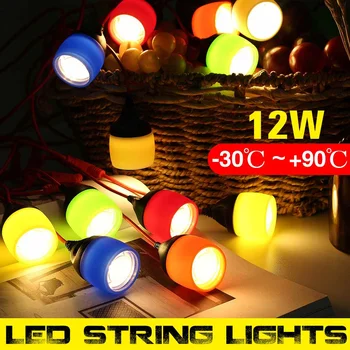 

12 Bulbs Christmas String Lights Outdoor Decorations Colorful Lights For Christmas Garden Party 2700K(Warm White)