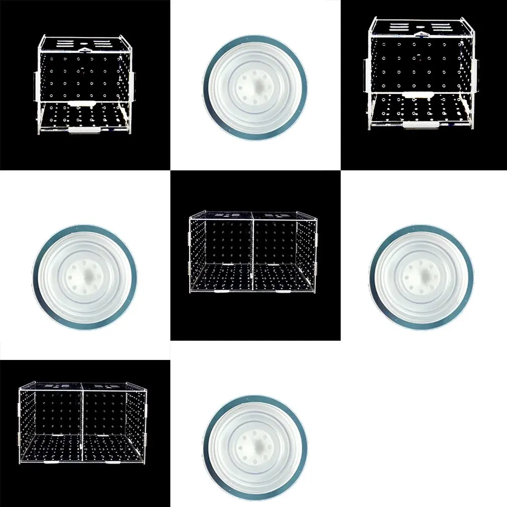 Аквариум прозрачный Аквариум рыба Фрай инкубатор разведение коробка производственная коробка один и двойной сетки Сеть для изоляции